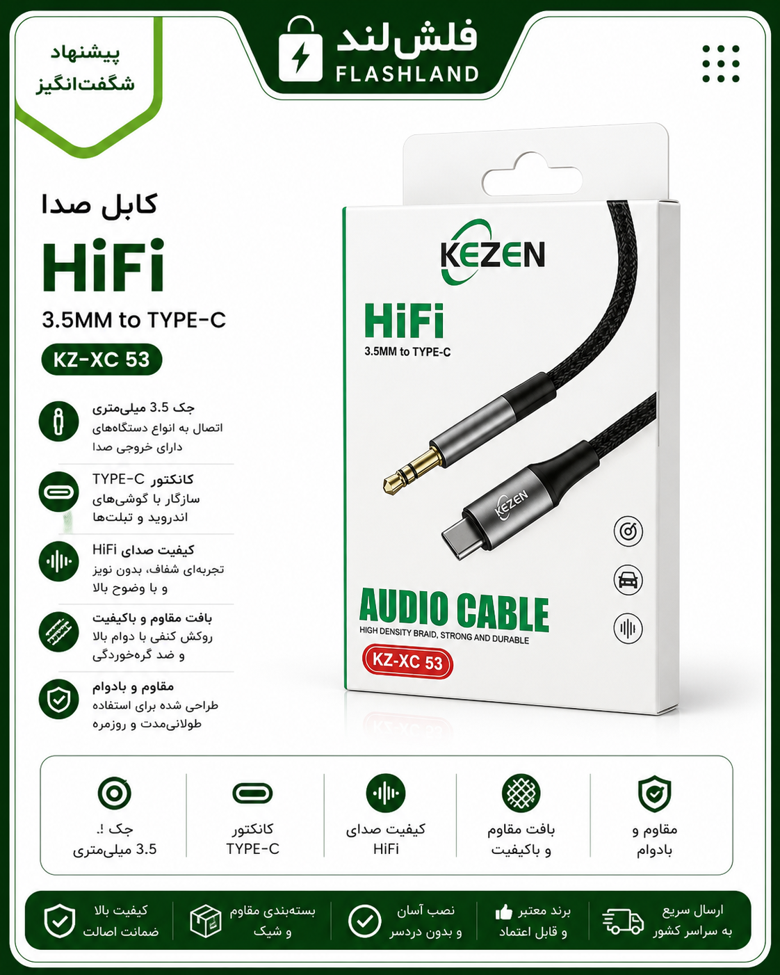 KEZEN HiFi KZ-XC53 (3.5mm to Type-C)